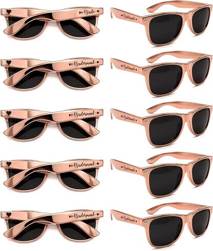 TeamBride 10 Pack Bridesmaid Sunglasses Classic Style Sun Glasses for Bachelorette Party Favors Bridesmaid Gifts in Kuwait