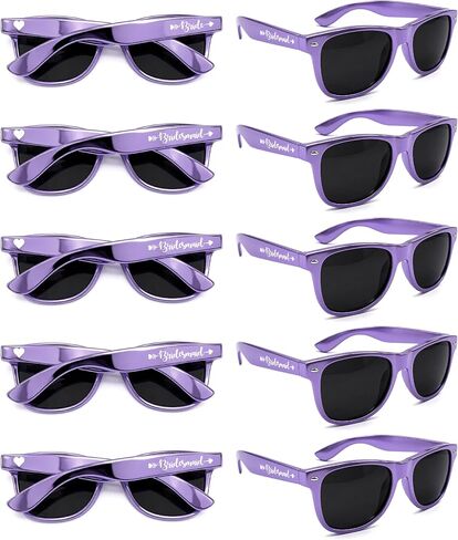 TeamBride 10 Pack Bridesmaid Sunglasses Classic Style Sun Glasses for Bachelorette Party Favors Bridesmaid Gifts in Kuwait