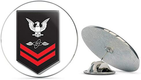 Navy Rank Aviation Electronics Technician Second Class (Oval Stars Naval SSI) Metal 0.75" Lapel Hat Pin Tie Tack Pinback in Kuwait