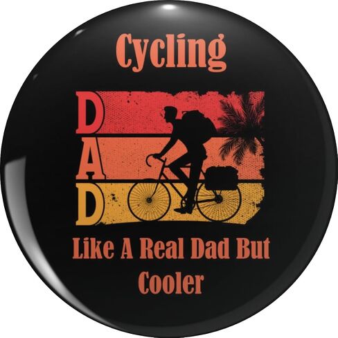Mountain Bike Dad MTB Father's Day Gift Cycling Biker Father Outdoor Sports Lapel Pin Brooch Badge Novelty Gift 0.75" in Kuwait