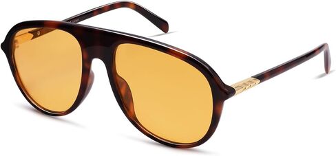 VANLINKER Oversized Aviator Sunglasses for Women Men Trendy Retro 70s Large Big Sun Glasses VL9911 in Kuwait