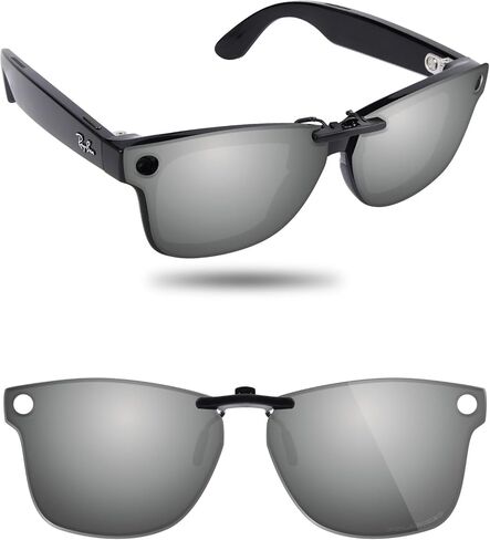 Fiskr Polarized Clip-On Sunglass for Ray-Ban Meta Wayfarer RW4006 & Gen 2 RW4012 (Size 50-22) - UV Protection in Saudi Arabia