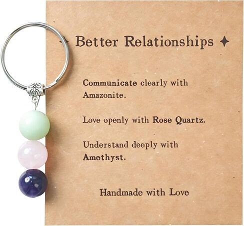 Keychain Ring Crystal Keychain, Protection Good Luck Charm Gifts for Women Friends Coworkers in Kuwait