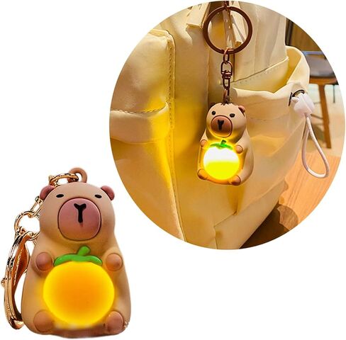 Keychain Practical Capybaras Keychain Charm Portable Light Capybaras Keychain Delicate Key Rings Adornment for Key Bag in Saudi Arabia