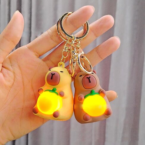 Keychain Practical Capybaras Keychain Charm Portable Light Capybaras Keychain Delicate Key Rings Adornment for Key Bag in Saudi Arabia