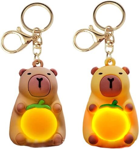 Keychain Practical Capybaras Keychain Charm Portable Light Capybaras Keychain Delicate Key Rings Adornment for Key Bag in Saudi Arabia