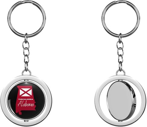 Tuscaloosa Alabama State Designs Spinning Metal Key Chain Keychain in Saudi Arabia
