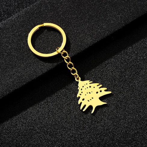Liban Cedar Symbol Pendant Keychains Lebanon Culture Keyholder Lebanese Heritage Jewelry Gift For Women Men in Saudi Arabia