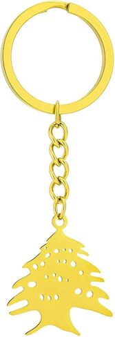 Liban Cedar Symbol Pendant Keychains Lebanon Culture Keyholder Lebanese Heritage Jewelry Gift For Women Men in Saudi Arabia