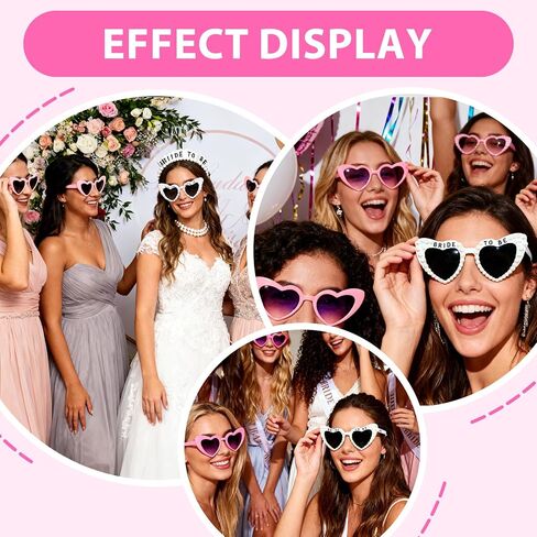 10pcs Bachelorette Party Sunglasses Heart Shaped Sunglasses for Bridesmaid Wedding Bachelorette Party Favors in Saudi Arabia