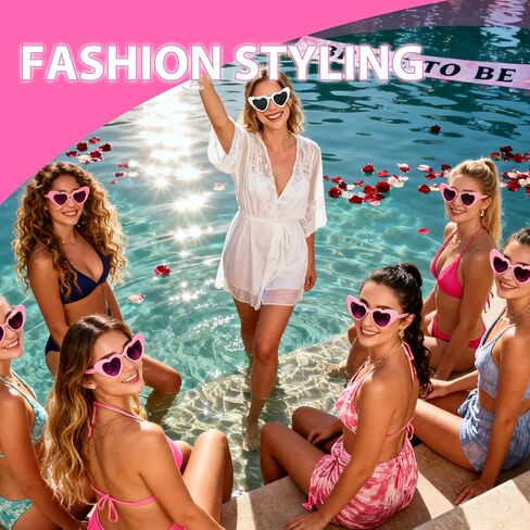 10pcs Bachelorette Party Sunglasses Heart Shaped Sunglasses for Bridesmaid Wedding Bachelorette Party Favors in Saudi Arabia