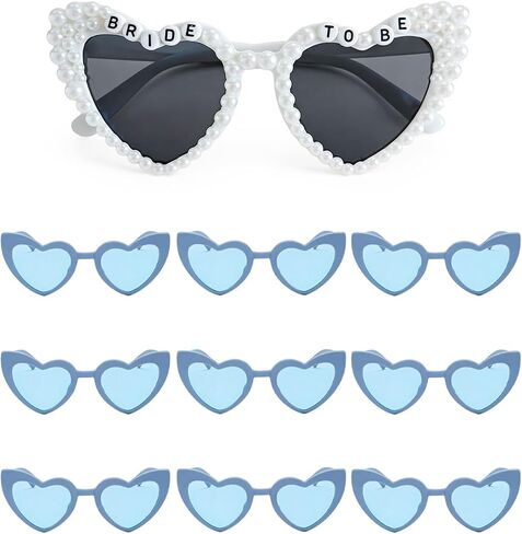 10pcs Bachelorette Party Sunglasses Heart Shaped Sunglasses for Bridesmaid Wedding Bachelorette Party Favors in Saudi Arabia