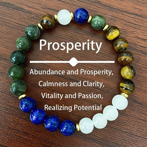 Beaded Stretch Bracelets for Women Moonstone Bracelets for Men Potential Realization Jewelry for Yoga, No Scratch, Crack & Color Difference, Upgraded 2mm Thick Durable Elastic Cord for No Breaking in Kuwait