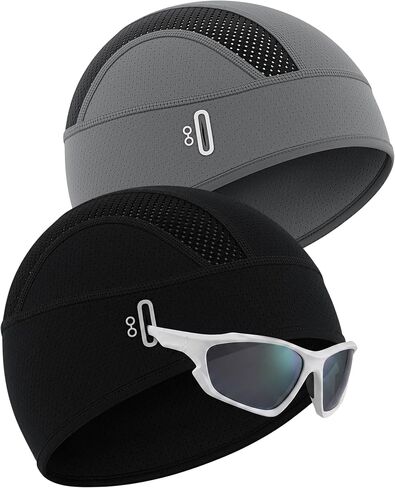 Chicingyou 2 Pack Cooling Skull Cap Helmet Liner, Breathable Mesh Lightweight Quick-Dry Helmet with Glasses Hole for Cycling in Kuwait