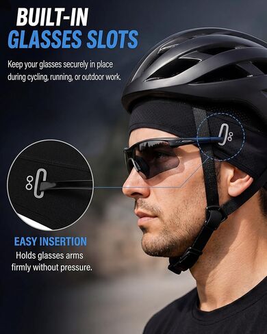 Chicingyou 2 Pack Cooling Skull Cap Helmet Liner, Breathable Mesh Lightweight Quick-Dry Helmet with Glasses Hole for Cycling in Kuwait