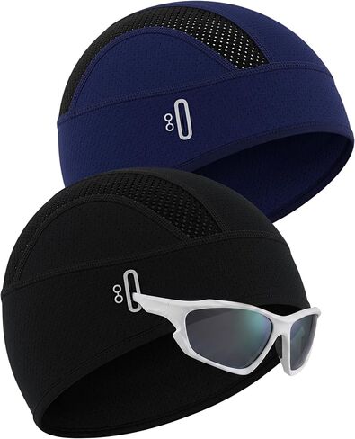 Chicingyou 2 Pack Cooling Skull Cap Helmet Liner, Breathable Mesh Lightweight Quick-Dry Helmet with Glasses Hole for Cycling in Kuwait