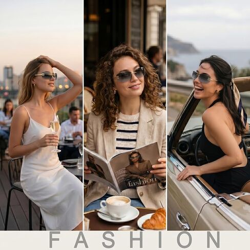 Rimless Y2K Sunglasses Women Retro Trendy Wrap Around Shield Frame Designer 90s Fashion Glasses(Brown Lens) in Saudi Arabia