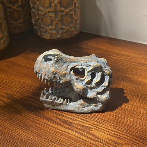 T-rex Skull Dinosaur Head Trophy Faux Taxidermy Fossil Figurine Tyrannosaurus Rex Skull Sculpture Home Desktop Decor Dinosaur Fossil Replica in Saudi Arabia