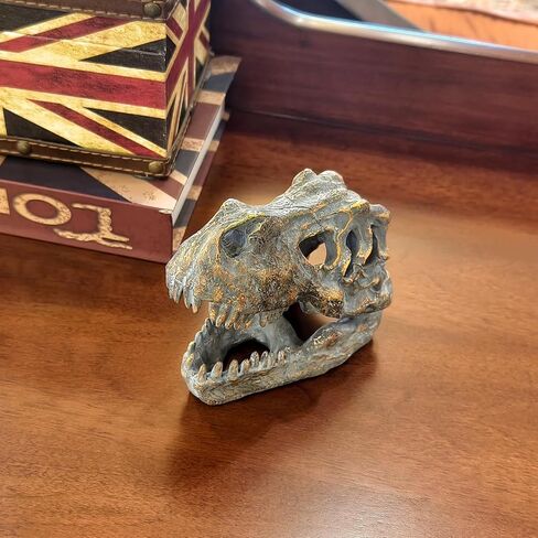 T-rex Skull Dinosaur Head Trophy Faux Taxidermy Fossil Figurine Tyrannosaurus Rex Skull Sculpture Home Desktop Decor Dinosaur Fossil Replica in Saudi Arabia