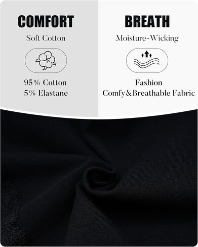 4 Pack Cotton Underwear for Women Silky Seamless Lace Bikini Lightweight Cheeky Hipster in Kuwait