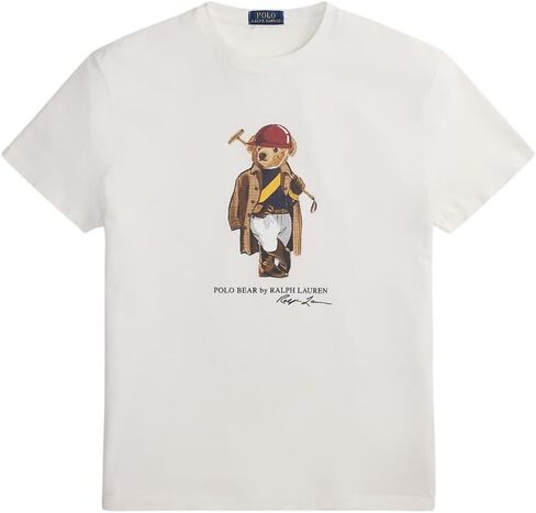 POLO RALPH LAUREN Men's Classic Fit Polo Bear T-Shirt,White, Medium in Kuwait