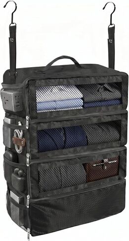 Hanging Packing Cubes for Suitcase, Travel Luggage Organizer, Easy Packing for Carry-On, Black, KOYOME in Saudi Arabia
