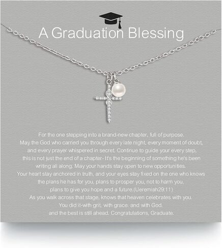 2026 College Graduation Necklace Gifts - Infinity Cross Necklace for Women Graduation Gift in Saudi Arabia
