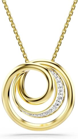 Swarovski Hyperbola necklace, Round cut, White, Gold-tone plated in Kuwait