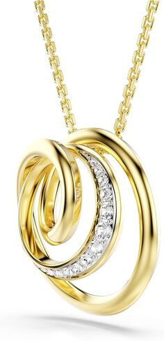 Swarovski Hyperbola necklace, Round cut, White, Gold-tone plated in Kuwait