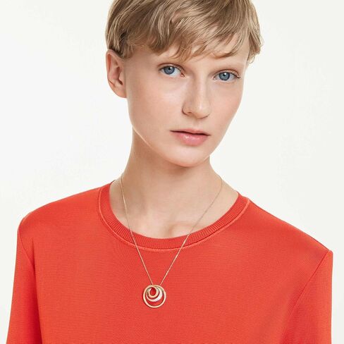 Swarovski Hyperbola necklace, Round cut, White, Gold-tone plated in Kuwait