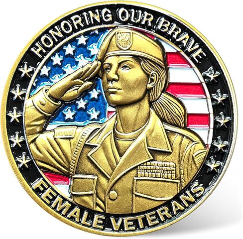 U.S. Female Veterans Challenge Coin - Honoring Courage, Sacrifice, and Strength of Women in Service in Saudi Arabia