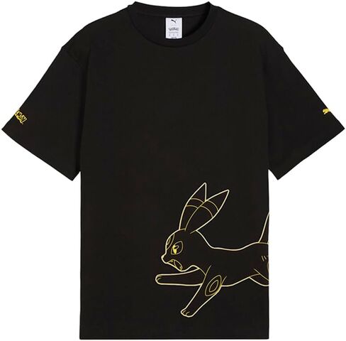 PUMA Mens X Pokémon Relaxed Graphic Crew Neck Short Sleeve Casual Tops Casual - Black in Kuwait