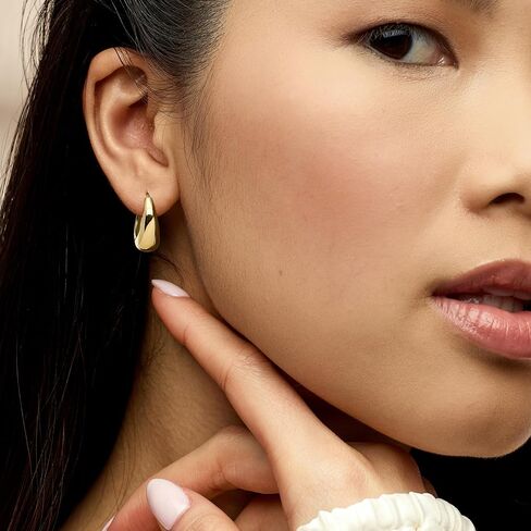 Ross-Simons 18kt Gold Over Sterling Oval Hoop Earrings in Kuwait