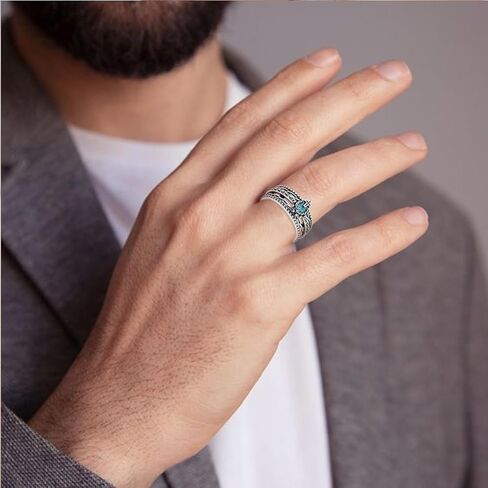 Cross Anxiety Fidget Rings 925 Sterling Silver Adjustable Stress Spinner Rings Jewelry Gifts for Anxiety Women Men in Saudi Arabia