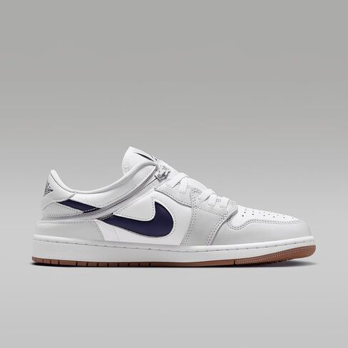 حذاء Air Jordan 1 Low EasyOn للرجال (DM1206-146، أبيض/رمادي محايد/بني متوسط/كحلي منتصف الليل) مقاس 8 in Kuwait
