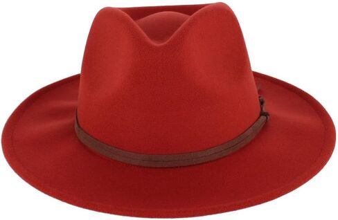 CTM Women's Vegan Felt Fedora with Knotted Hatband in Kuwait