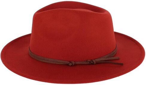 CTM Women's Vegan Felt Fedora with Knotted Hatband in Kuwait