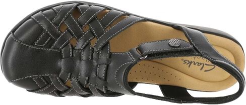صندل نسائي من Clarks Elizabelle Mia، مقاس 8.5 B(M) أمريكي، أسود in Kuwait