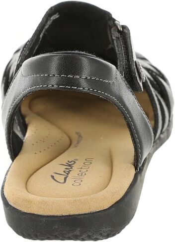 صندل نسائي من Clarks Elizabelle Mia، مقاس 8.5 B(M) أمريكي، أسود in Kuwait