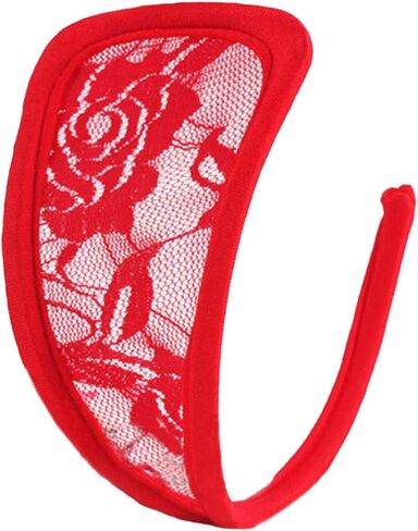 Womens Floral Lace C String Underwear Invisible Lingerie Hollow Thong in Saudi Arabia
