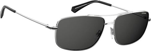 Polaroid Men's PLD 6107/S/X Rectangular, Palladium Sunglasses in Kuwait