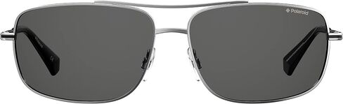 Polaroid Men's PLD 6107/S/X Rectangular, Palladium Sunglasses in Kuwait