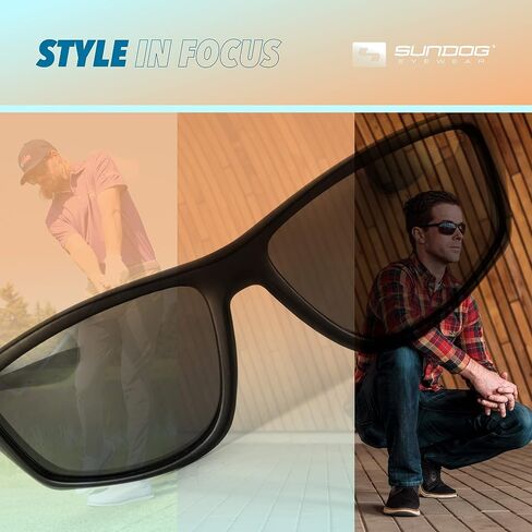Sundog Eyewear Premium Sunglasses for Men - Axe Polarized - UV Protection Featured Lens Technology - Great Fit for Golf, Fishing, Fashion, Hiking, Aviator and Driving Glasses - Matte Black/Smoke in Saudi Arabia