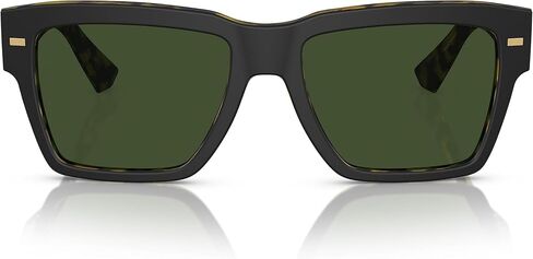 Dolce & Gabbana DG4431-340471 Sunglasses MATTE BLACK ON YELLOW HAVANA w/DARK GREEN 55mm in Saudi Arabia