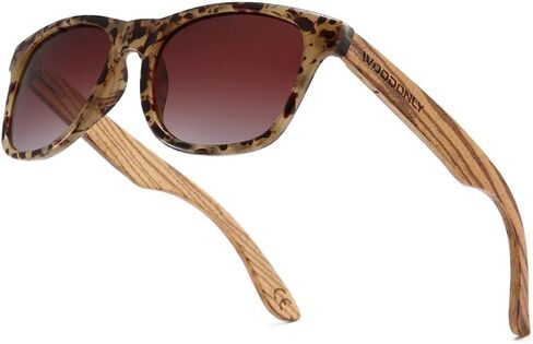 Modern Wood Polarized Sunglasses - Cool Style Fashion Frame with Wooden Temple for Men and Women Perfect Gifts in Saudi Arabia