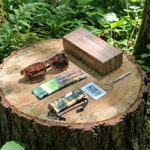 Modern Wood Polarized Sunglasses - Cool Style Fashion Frame with Wooden Temple for Men and Women Perfect Gifts in Saudi Arabia