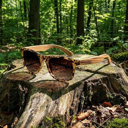 Modern Wood Polarized Sunglasses - Cool Style Fashion Frame with Wooden Temple for Men and Women Perfect Gifts in Saudi Arabia