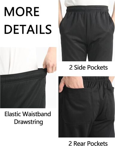 KITCHIEF Men's Stretch Baggy Chef Pants Black Casual Cargo Pants Elastic Waist Restaurant Work Pants and Cook Pant Uniform in Kuwait