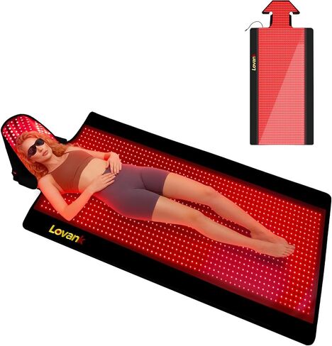 Red Light Therapy Mat for Full Body Pain Relief — 80"x33" Infrared Red Light Blanket with 1,510 (660nm & 850nm) LEDs | Ideal for Body | Recovery | Skin Health in Saudi Arabia