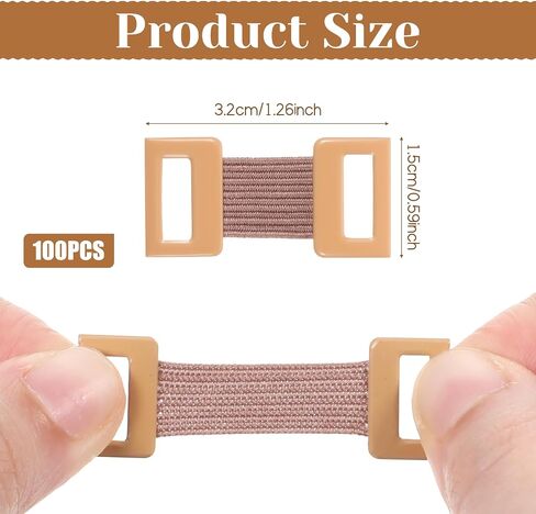 100 Pcs Ace Bandage Clips Only, Bandage Clips Skin Color 5.2" x 0.59" Aluminum & Elastic, Secure Fastening for Medical Wraps Bandages, Durable & Reusable in Saudi Arabia